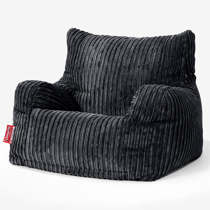 Josephine Sitzsack Ohrensessel - Cord Schwarz 01