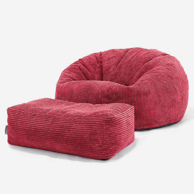 Sitzsack Sofa - Pom-Pom Pastellrot 02