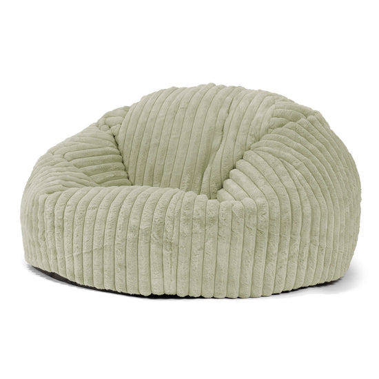 Sitzsack Sofa - Ultra Plüsch Cord Salbeigrün 01