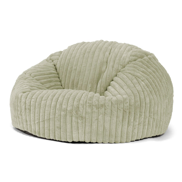 Sitzsack Sofa - Ultra Plüsch Cord Salbeigrün 01