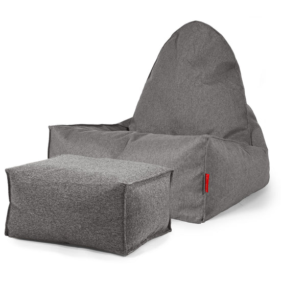 Skandi-Lounge Sitzsack - Interalli Wolle Grau 02