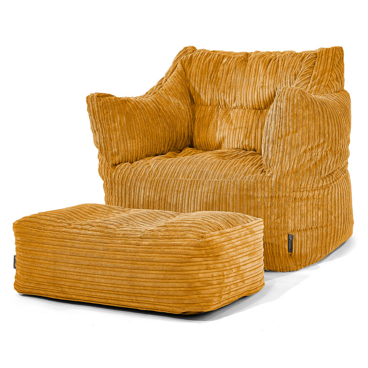 Victor Sitzsack Sessel - Cord Goldhonig 02