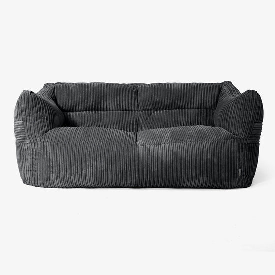Victor Sitzsack Sofa - Cord Schwarz 01