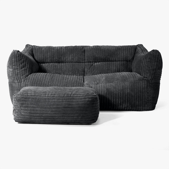 Victor Sitzsack Sofa - Cord Schwarz 02