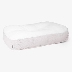 XXL Slouchy Hundebett - Kaninchen Kunstfell Pastellrosa