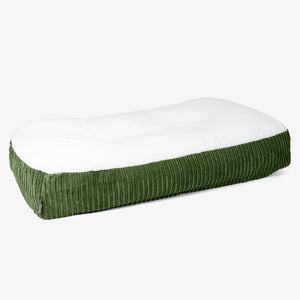 XXL Slouchy Hundebett - Sherpa & Cord Nadelwaldgrün