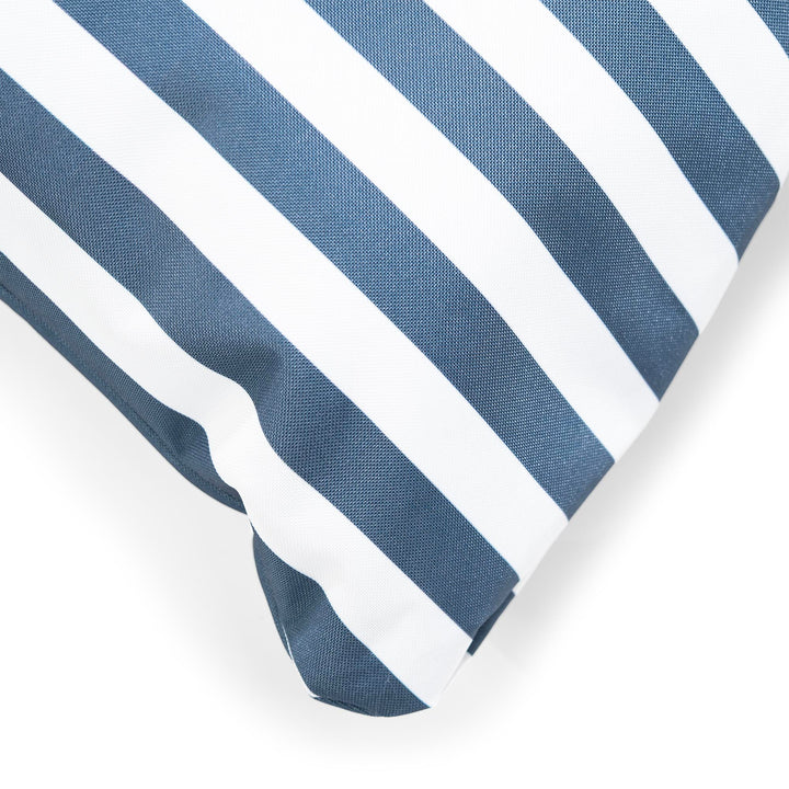 Outdoor Dekokissen / Sofa Kissenbezug 47 x 47cm - Marineblau Gestreift 02