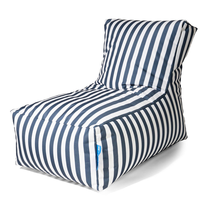 Outdoor-Lounger-Sitzsack - Marineblau Gestreift 02