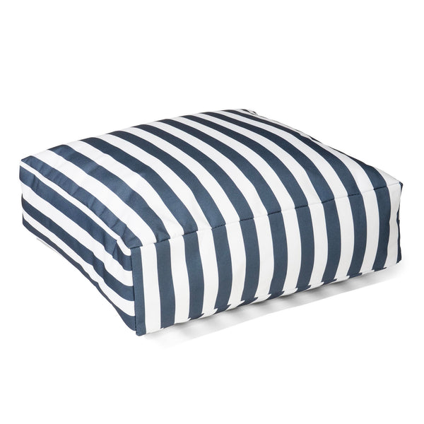Outdoor Sitzkissen - Marineblau Gestreift 01