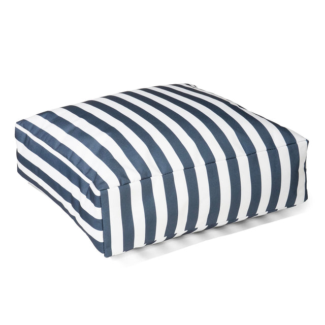 Outdoor Sitzkissen - Marineblau Gestreift 01