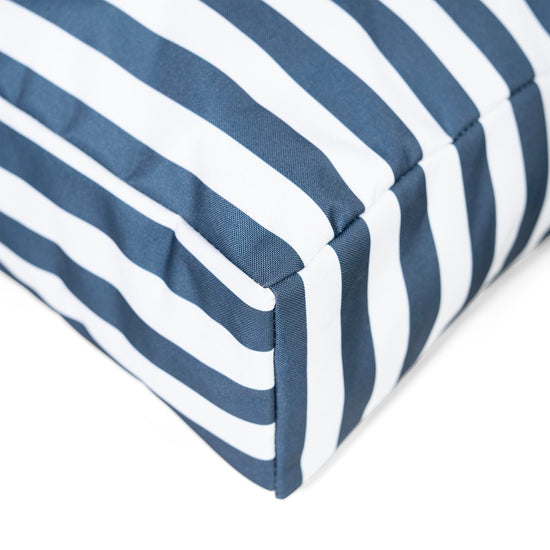 Outdoor Sitzkissen - Marineblau Gestreift 03