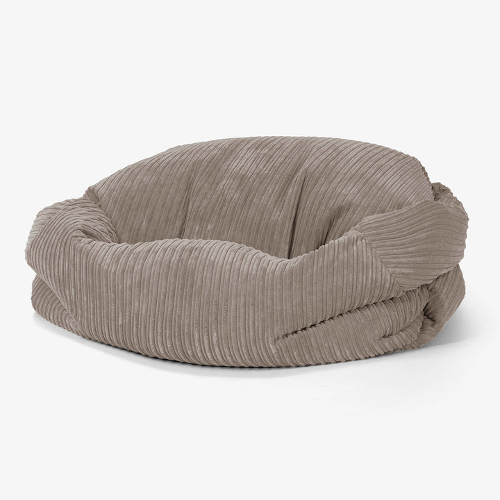 Sabine Sitzsack Sofa - Cord Beigegrau 01