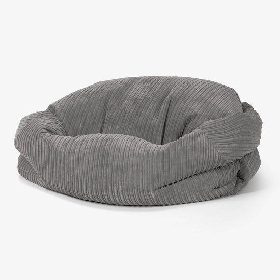 Sabine Sitzsack Sofa - Cord Graphitgrau 01