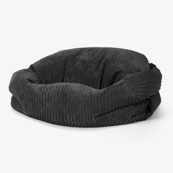 Sabine Sitzsack Sofa - Cord Schwarz 01