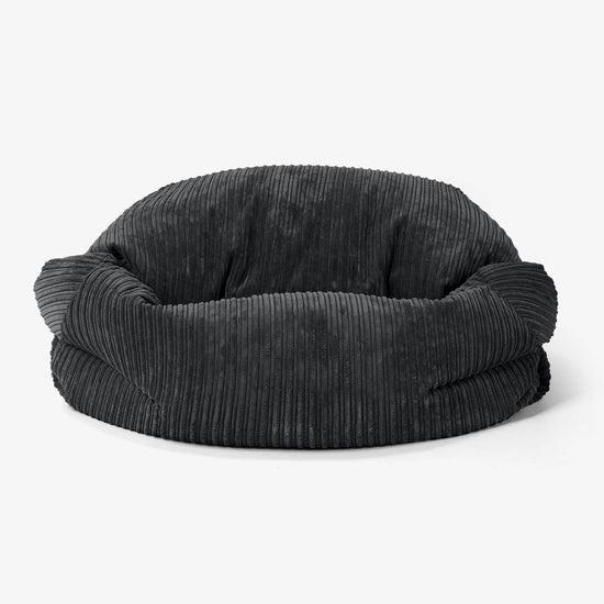 Sabine Sitzsack Sofa - Cord Schwarz 02