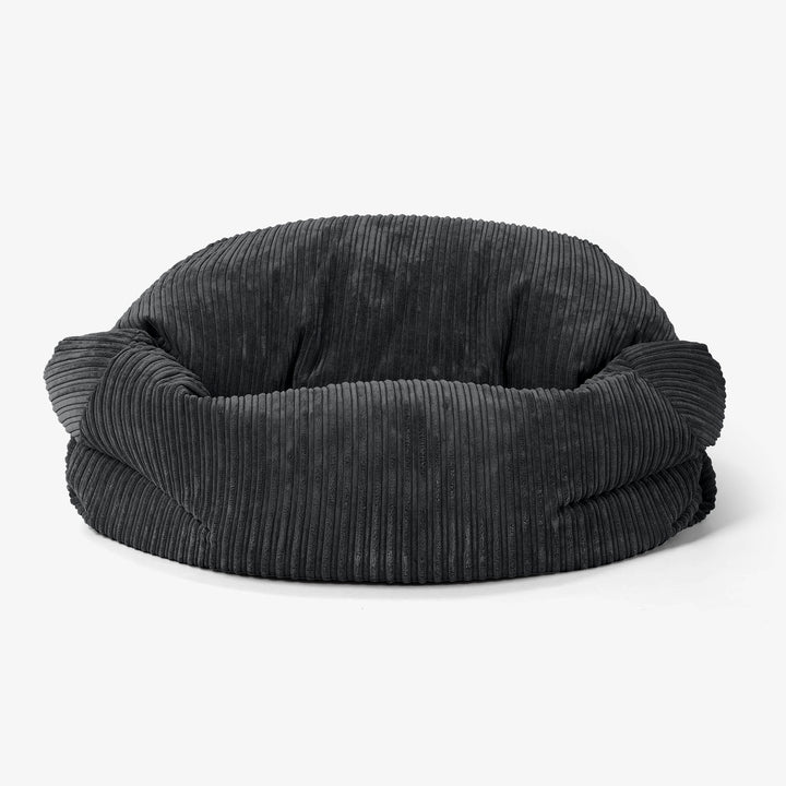 Sabine Sitzsack Sofa - Cord Schwarz 02
