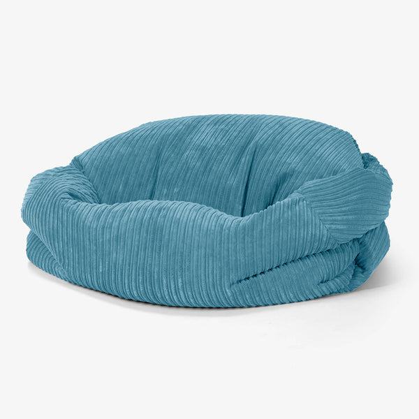 Sabine Sitzsack Sofa - Cord Türkis 01