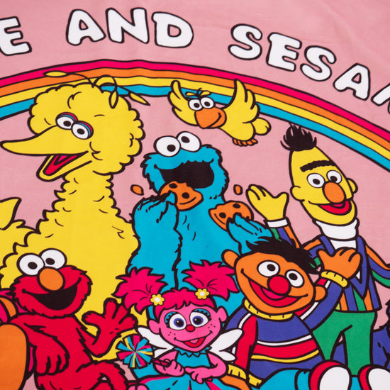 Kuscheldecke / Tagesdecke - Peace Love & Sesame Street 03