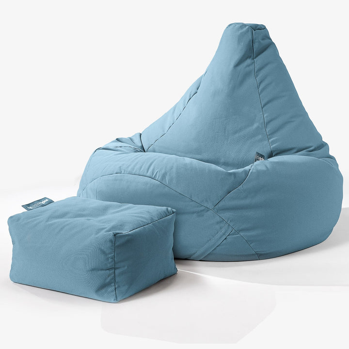 Big Bertha Original, SoleiStorm™ Ultra 2000 h+ Gaming Sitzsack Sessel, Olefin Baby Blau