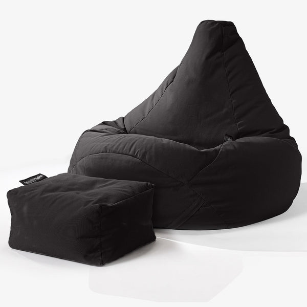 Big Bertha Original, SoleiStorm™ Ultra 2000 h+ Gaming Sitzsack Sessel, Olefin Schwarz