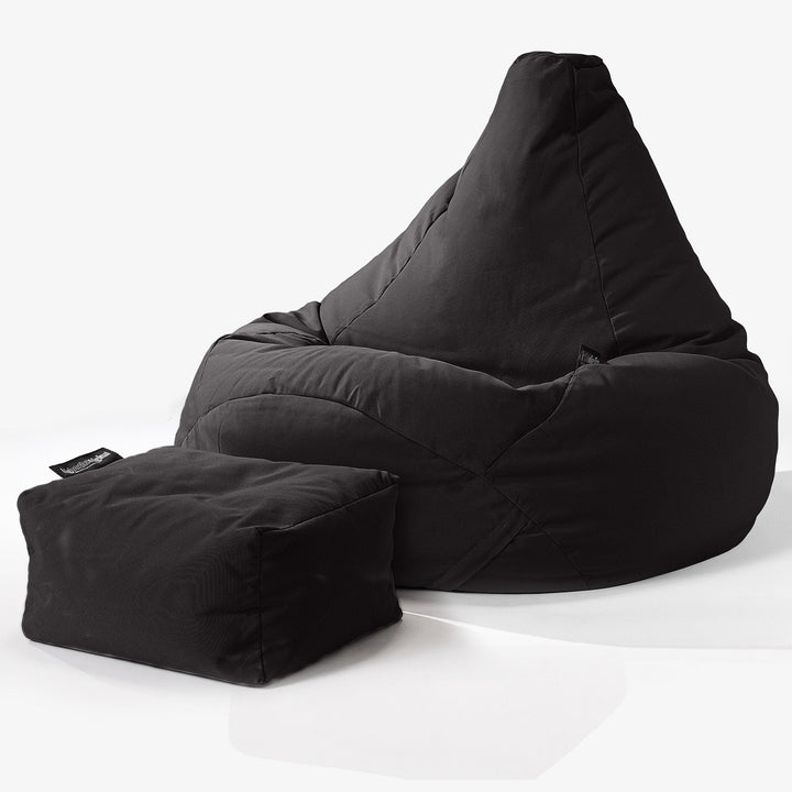 Big Bertha Original, SoleiStorm™ Ultra 2000 h+ Gaming Sitzsack Sessel, Olefin Schwarz