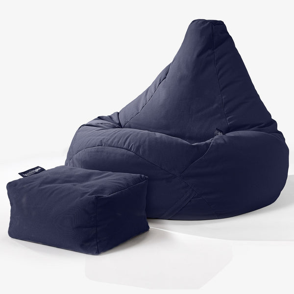 Big Bertha Original, SoleiStorm™ Ultra 2000 h+ Gaming Sitzsack Sessel, Olefin Marineblau