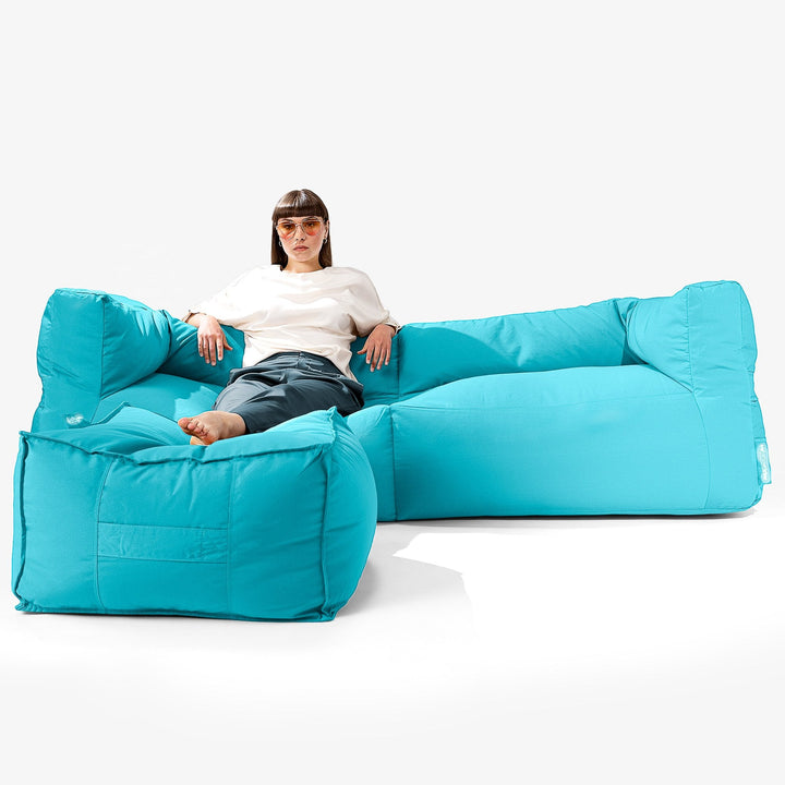 Big Bertha Original, SoleiStorm™ Ultra 2000 h+ Sitzsacksofa, Schlafsofa, Olefin Aqua