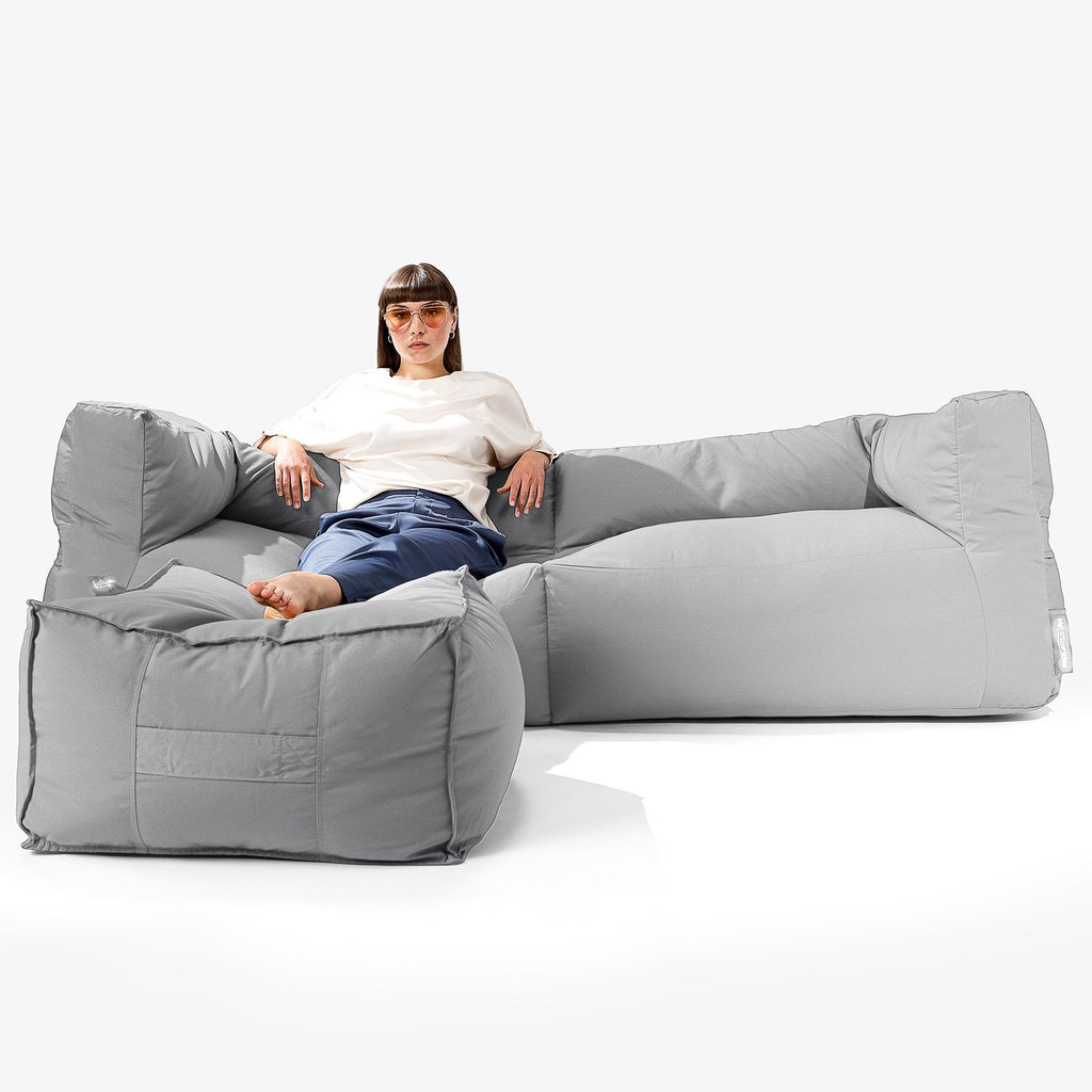 Big Bertha Original, SoleiStorm™ Ultra 2000 h+ Sitzsacksofa, Schlafsofa, Olefin Mittelgrau