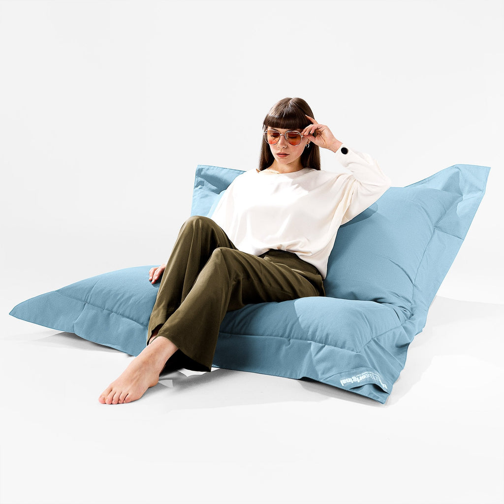 Big Bertha Original, SoleiStorm™ Ultra 2000 h+ Sitzsack XXL Outdoor, Sitzkissen, Olefin Baby Blau