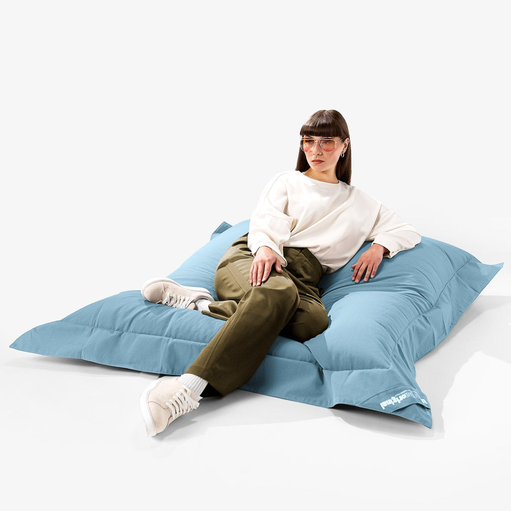 Big Bertha Original, SoleiStorm™ Ultra 2000 h+ Sitzsack XXL Outdoor, Sitzkissen, Olefin Baby Blau