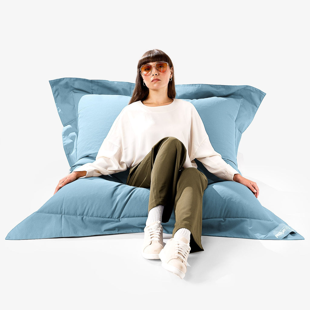 Big Bertha Original, SoleiStorm™ Ultra 2000 h+ Sitzsack XXL Outdoor, Sitzkissen, Olefin Baby Blau