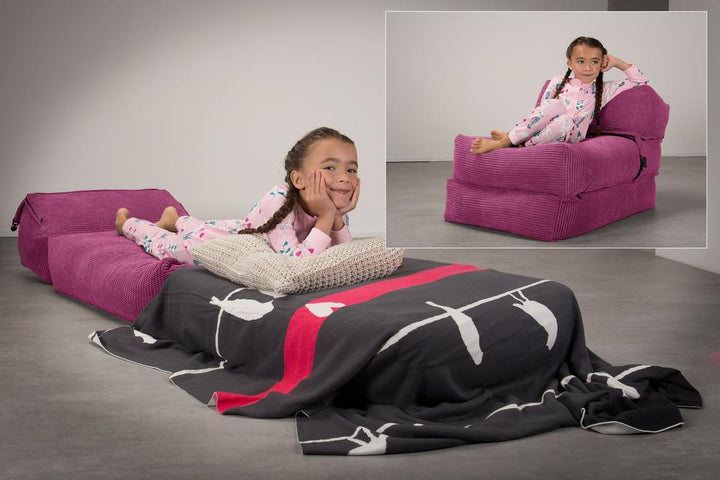 Lounge Pug, Avery, Futon Sofabett, Einzelne, Pom-Pom Pink