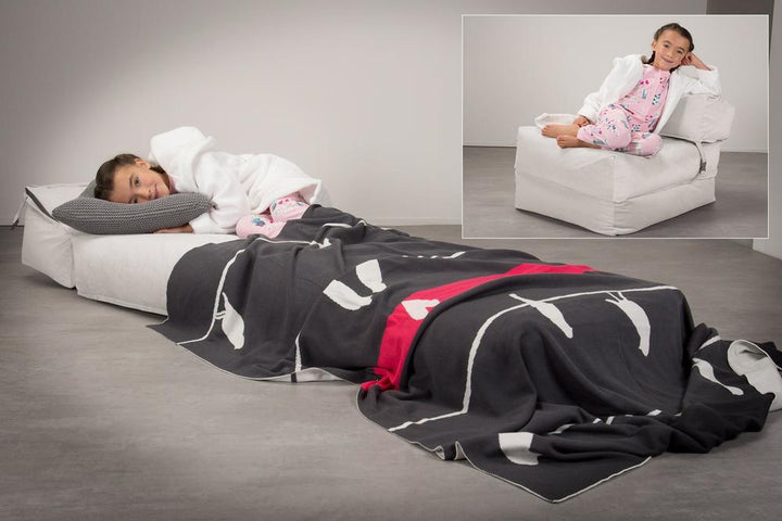 Lounge Pug, Avery, Futon Sofabett, Einzelne, Samt Silber