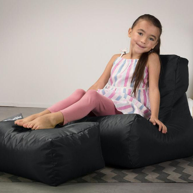 Big Bertha Original, Kinder Lounge Sitzsack, Outdoor, Schwarz