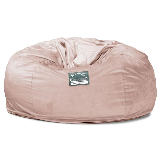 Lounge Pug, CloudSac 1010 XXL, Riesen Memory- Schaum XXL Sitzsacksofa, Schlafsofa, Samt Pink