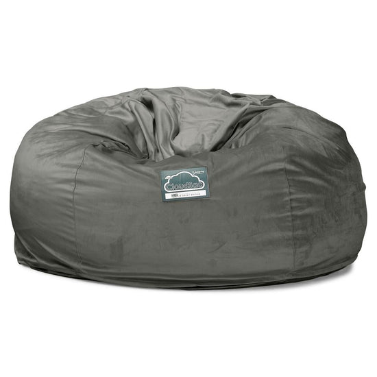 Lounge Pug, CloudSac 1010 XXL, Riesen Memory- Schaum XXL Sitzsacksofa, Schlafsofa, Samt Schiefergrau