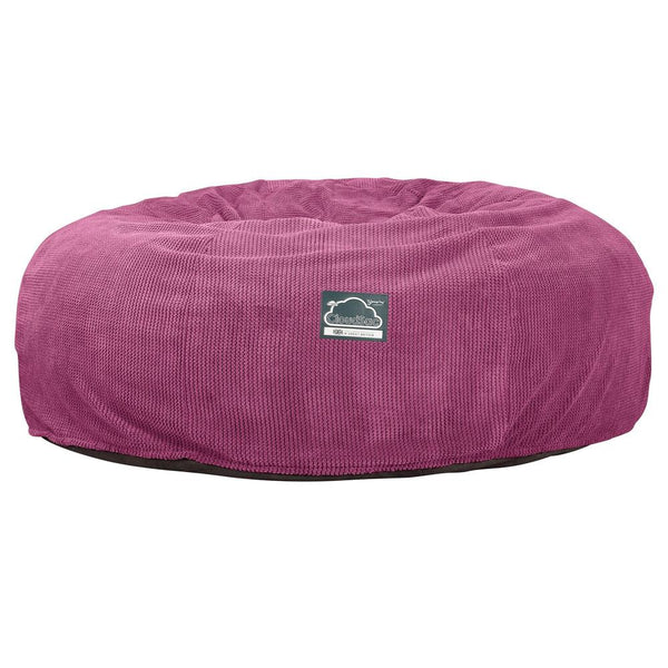 CloudSac 3000 XXL Kingsize Memory-Schaum Sitzsacksofa - Pom-Pom Pink Fabric Close-up Image