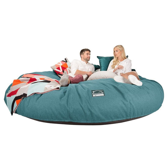 Lounge Pug, CloudSac 5000 XXXXXL, Gigantischer Memory-Schaum Sitzsacksofa, Schlafsofa, Interalli Wolle Aqua