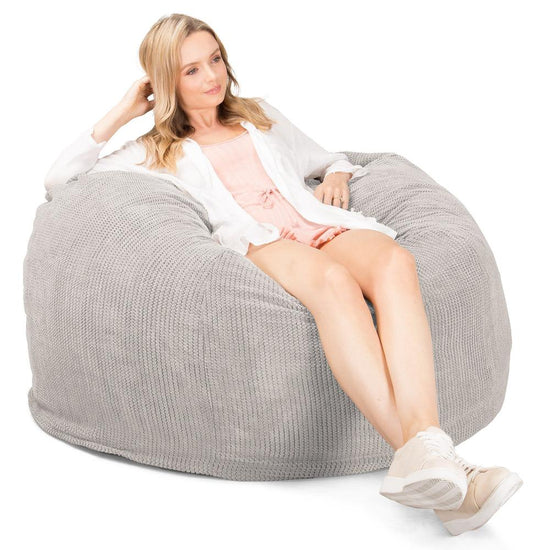 Lounge Pug, CloudSac 510 XL, XL Memory-Schaum Sitzsack, Pom-Pom Creme