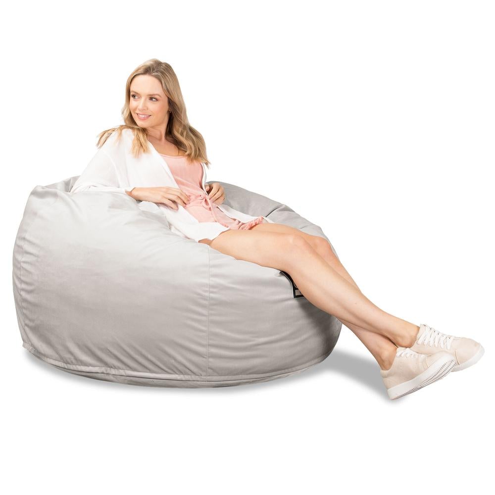 Lounge Pug, CloudSac 510 XL, XL Memory-Schaum Sitzsack, Samt Silber