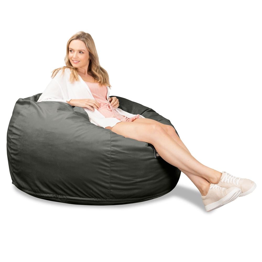 Lounge Pug, CloudSac 510 XL, XL Memory-Schaum Sitzsack, Samt Schiefergrau