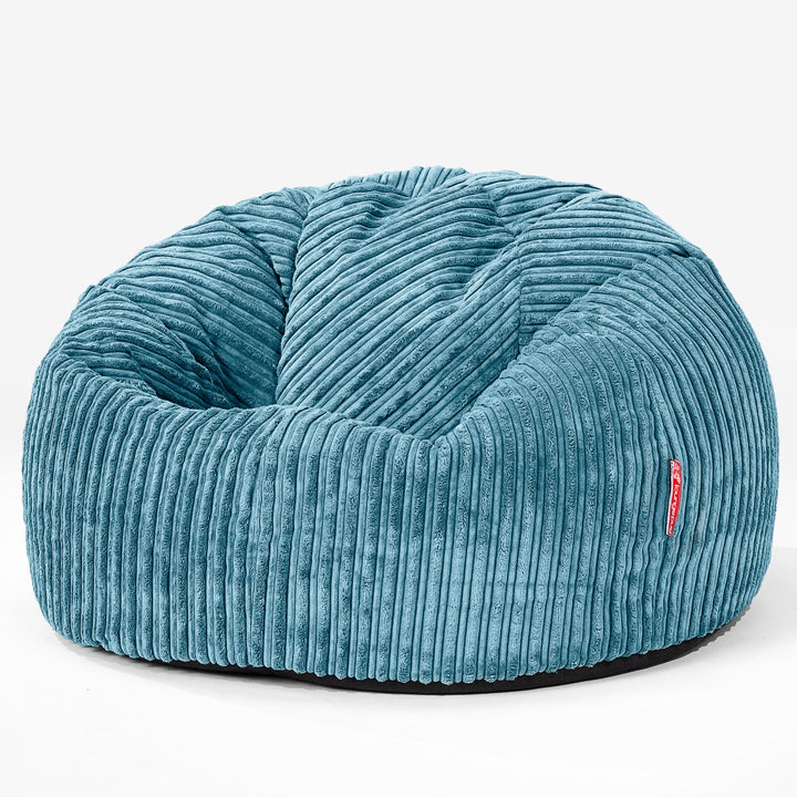 CloudSac 200 XXL Memory-Schaum Kinder Sitzsack 2-12 jahren - Cord Türkis 01