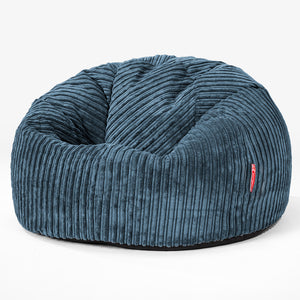 CloudSac 200 XXL Memory-Schaum Kinder Sitzsack 2-12 jahren - Cord Marineblau