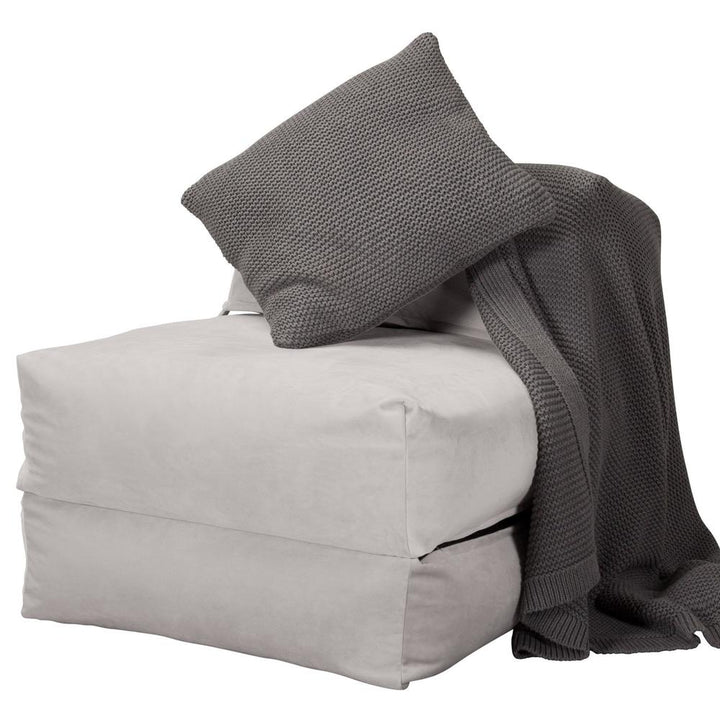Lounge Pug, Avery, Futon Sofabett, Einzelne, Samt Silber