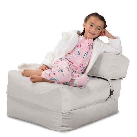 Lounge Pug, Avery, Futon Sofabett, Einzelne, Samt Silber