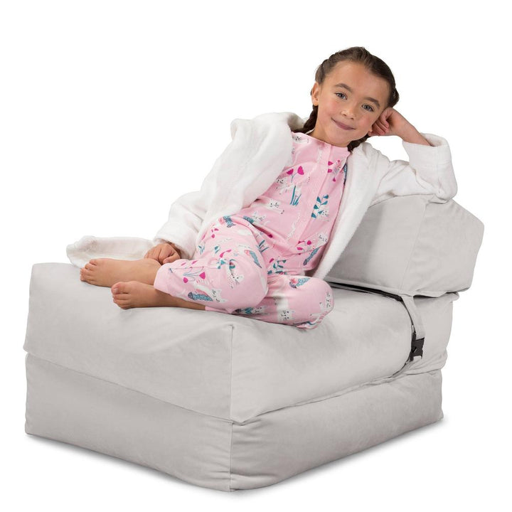 Lounge Pug, Avery, Futon Sofabett, Einzelne, Samt Silber