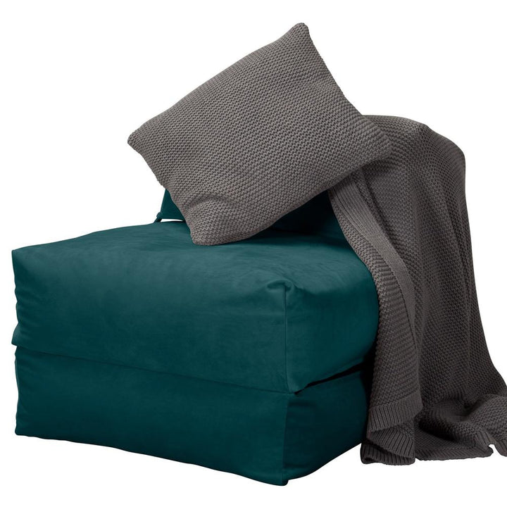 Lounge Pug, Avery, Futon Sofabett, Einzelne, Samt Türkis