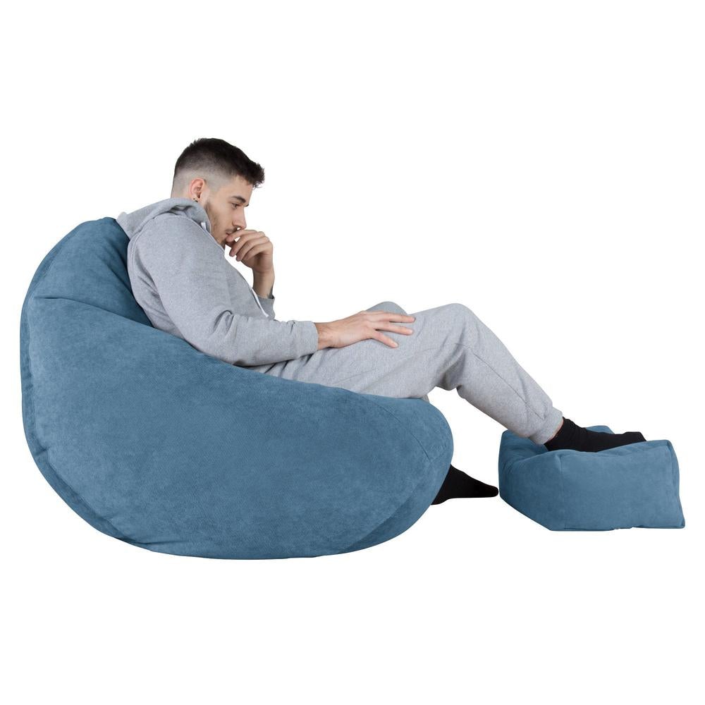 LOUNGE PUG - Gaming Sitzsack Sessel - Waffelgewebe Türkis