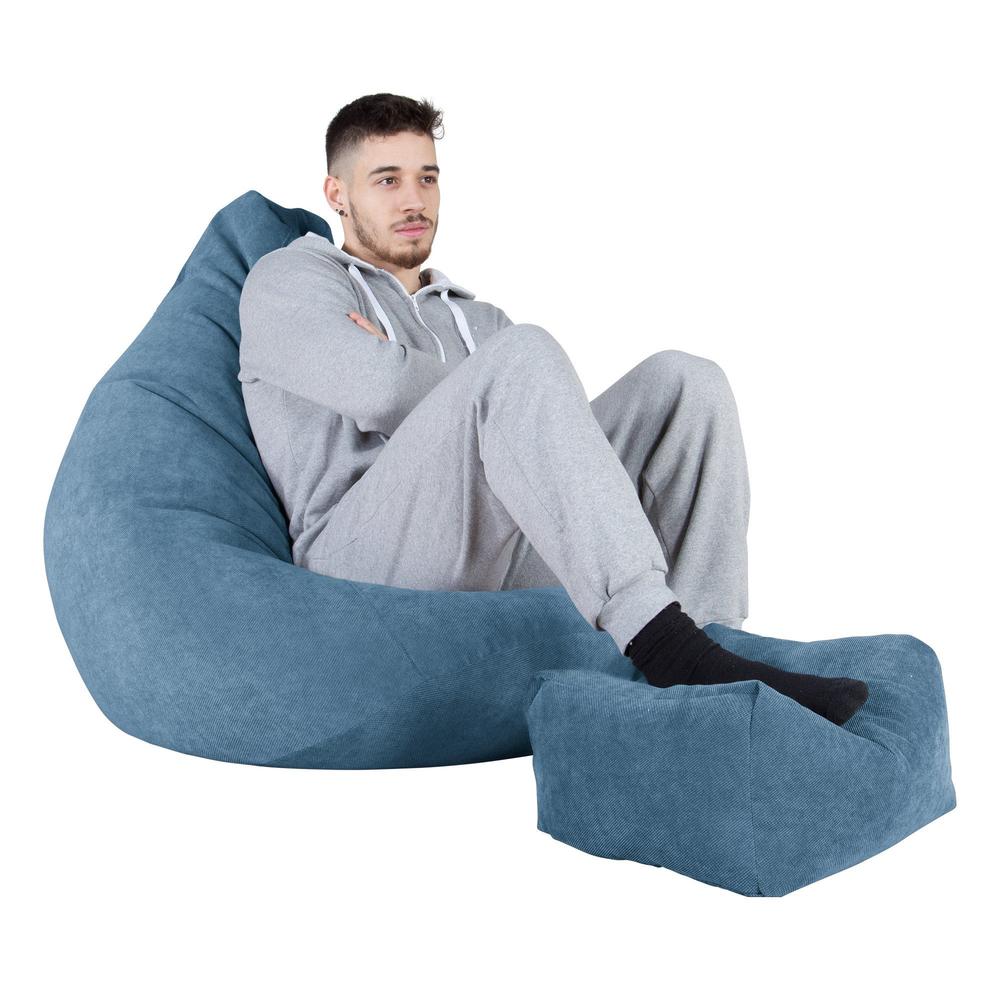 LOUNGE PUG - Gaming Sitzsack Sessel - Waffelgewebe Türkis