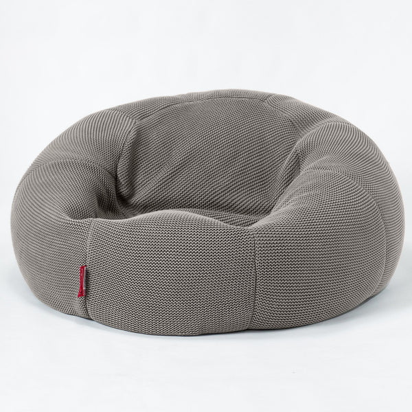 LOUNGE PUG - Sitzsack Sofa - Relaxsessel - Ellos Gestrickter Grau